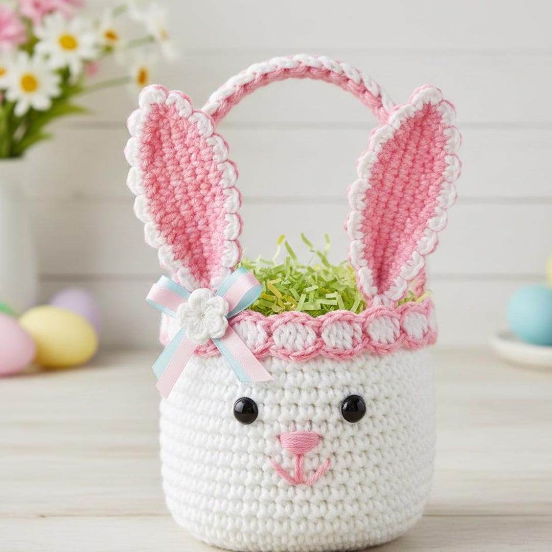 Easter Bunny Basket Crochet Pattern PDF – Digital Download - Etsy