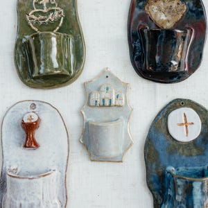 Handmade Ceramic Holy Water Font