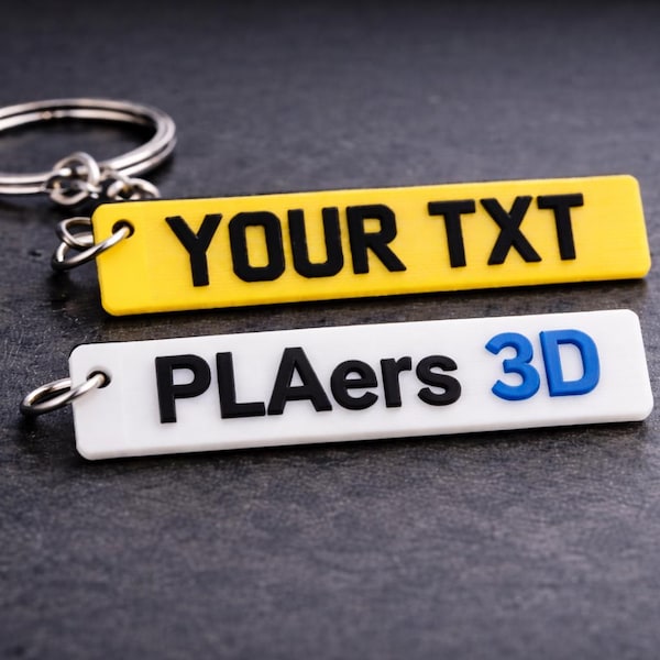 Number plate keyring