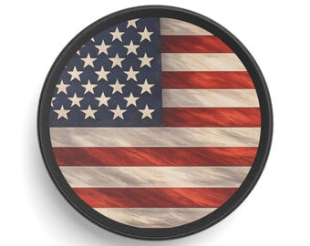 Disco de hockey con la bandera estadounidense / Disco de hockey sobre hielo con las estrellas y rayas de EE. UU.