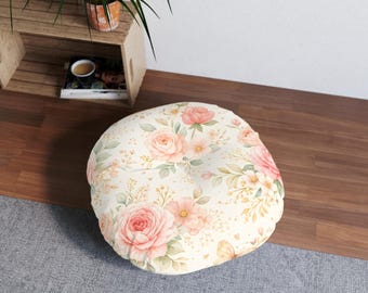 Cuscino da pavimento trapuntato, rotondo