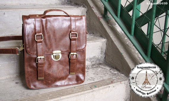 double buckle satchel bag