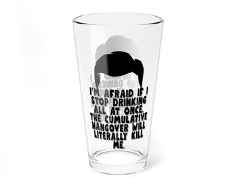 Archer Quote Mixing Glass | Funny 16oz Drinking Tumbler