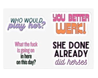Drag Queen Quote Sticker Sheet