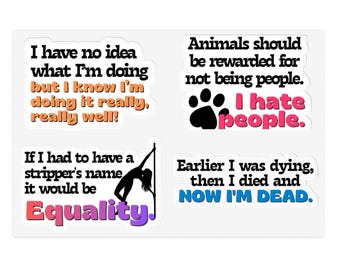 Parks and Rec | Quotes Sticker Sheet | TV Sitcom Comedy