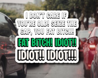 Dennis Reynolds Quote Sticker | I Don't Care If You're Old Idiot (Sticker)