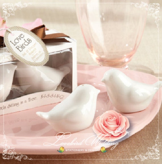 Items similar to Wedding favor Salt and Pepper shakers, sweet