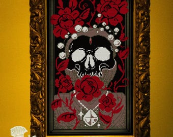 Lady of Shallott Poem Folklore Cross Stitch Pattern PDF