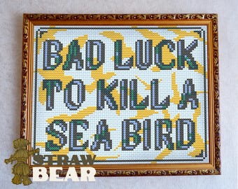 The Lighthouse Seabird Quote Nautical Horror Cross Stitch Pattern PDF