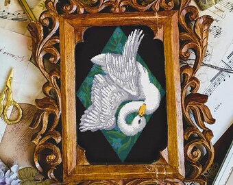 From Dying Swans Nature Poetry Folklore Cross Stitch Pattern PDF