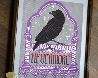 The Raven Nevermore Folklore Cross Stitch Pattern PDF