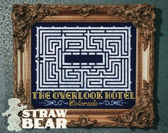 The Overlook Shining Maze Horror Cross Stitch Pattern PDF