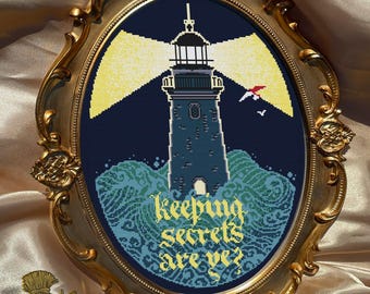 The Lighthouse Quote Folklore Horror Cross Stitch Pattern PDF