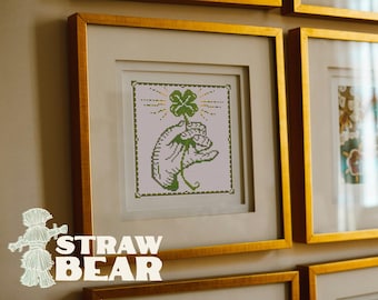 Lucky Clover Folklore Cross Stitch Pattern PDF