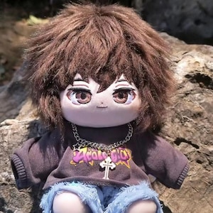 Gefüllt 20 cm Anime Bungo Stray Dogs Twin Dark Dazai Osamu Schöner Junge Plüsch Puppe Baumwolle Spielzeug Verkleiden Cosplay für Kinder