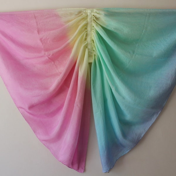 Silk Butterfly Wings, Pastel Rainbow Fairy Wings