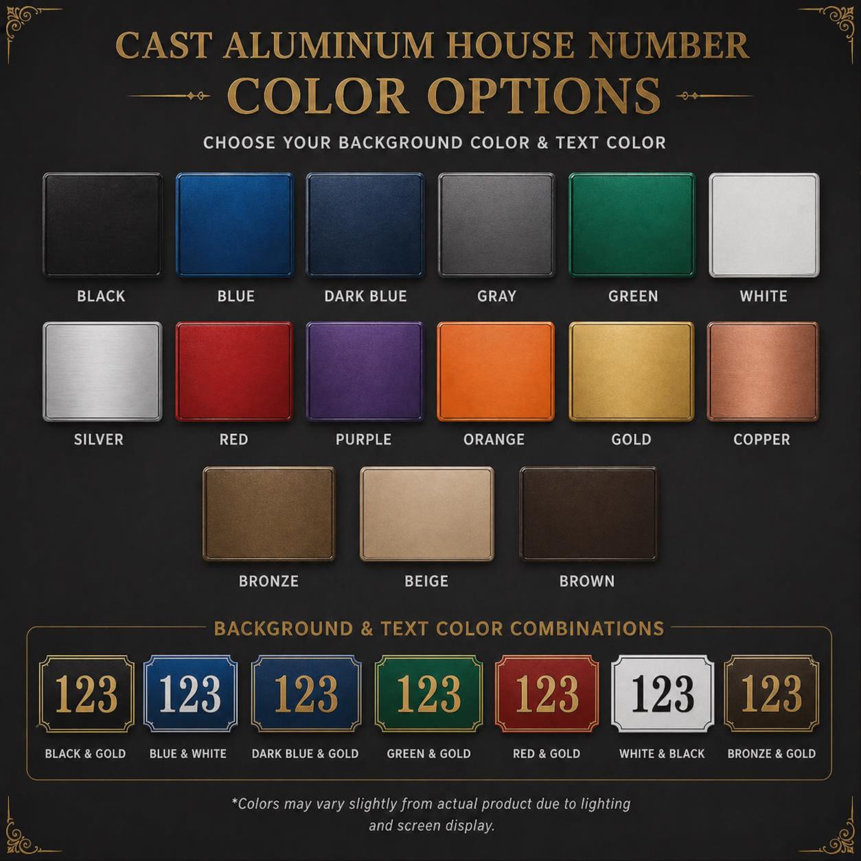 Handmade Cast Aluminum Address Sign – Classic Outdoor House Number ...
