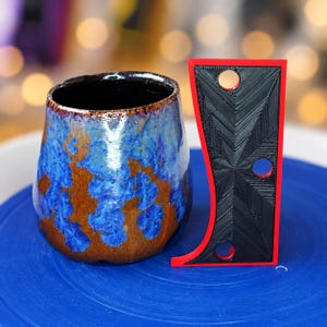 Pottery Rib for Cups & Mugs, Tulip Curve Clay Tool, 6 Sizes 4–6in