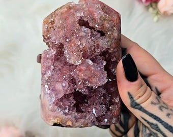 モロッコ産ピンクアメジスト原石ジオード - Etsy 日本