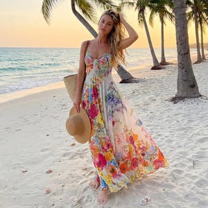 beach bride dresses Cap Sleeve Beach Wedding Dresses V Neck Cheap Long Summer Wedding Dress  AWD1087 main image 0