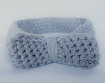 Handmade Crochet Headband - Grey