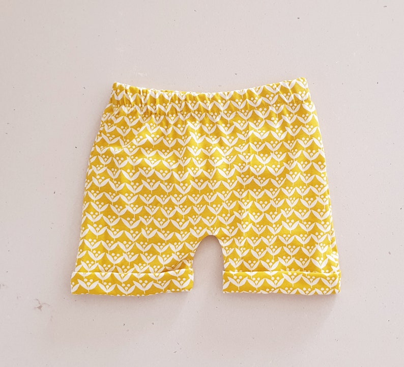 12 to 18 months Yellow Wattle Floral Native Pattern Pattern Short