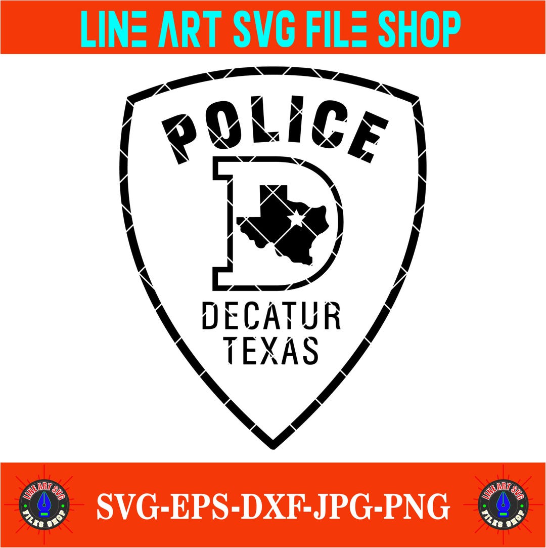 Decatur Police Department Logo Police Decatur Texas - Etsy