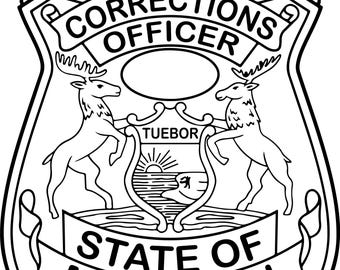 michigan Corrections officer badge vector file