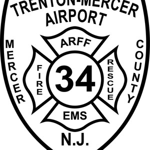 Trenton Mercer Airport NJ Fire Rescue patch Svg file