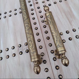 Antique Brass Door Handles, Solid Brass Pulls Vintage, Cabinet Handles, Cabinet Pulls, Drawer Handles.