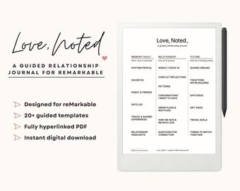Love, Noted – a Guided Relationship Journal for reMarkable | Digital Download