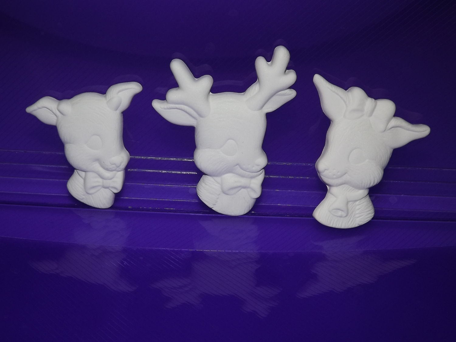 Petit Cerf En Céramique à Peindre Soi-même - Bisque Non Peint - Fait Main USA