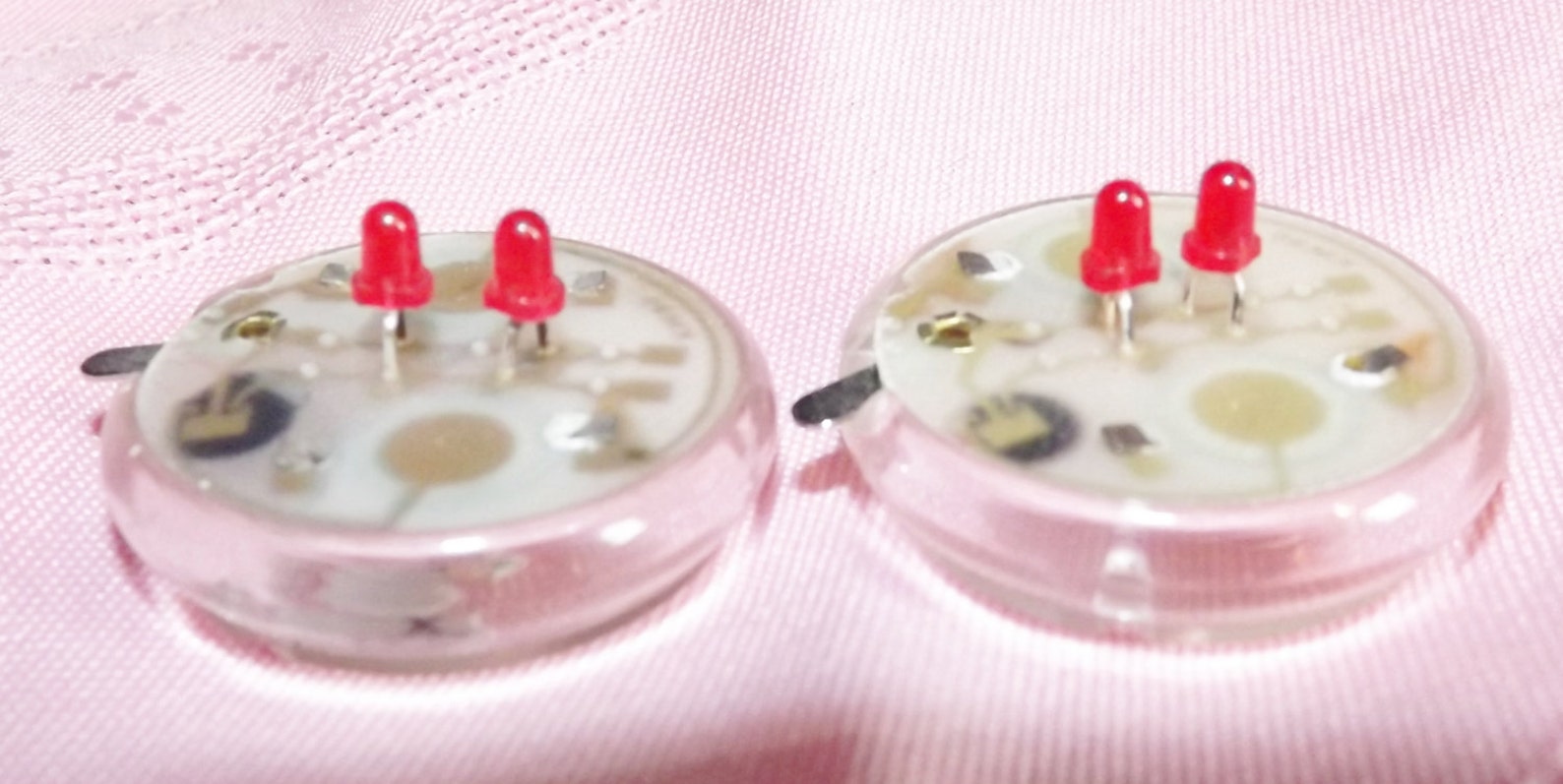 Light Up Flashing Red Blinkie Eyes to Add to Ceramics or Other Etsy