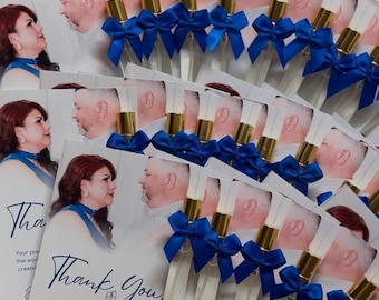 Frasco de perfume con tarjeta solamente