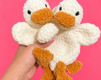Plush Duck Toy: Customizable Body Color, Safety Eyes Warning (Not for Under 3)