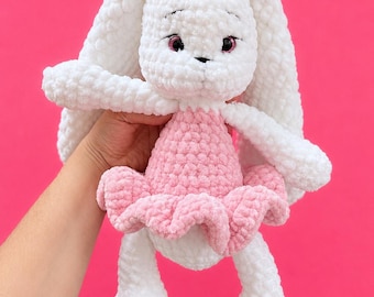 Handmade Crochet Jumbo Tutu Bunny 16" Tall  X 13" wide