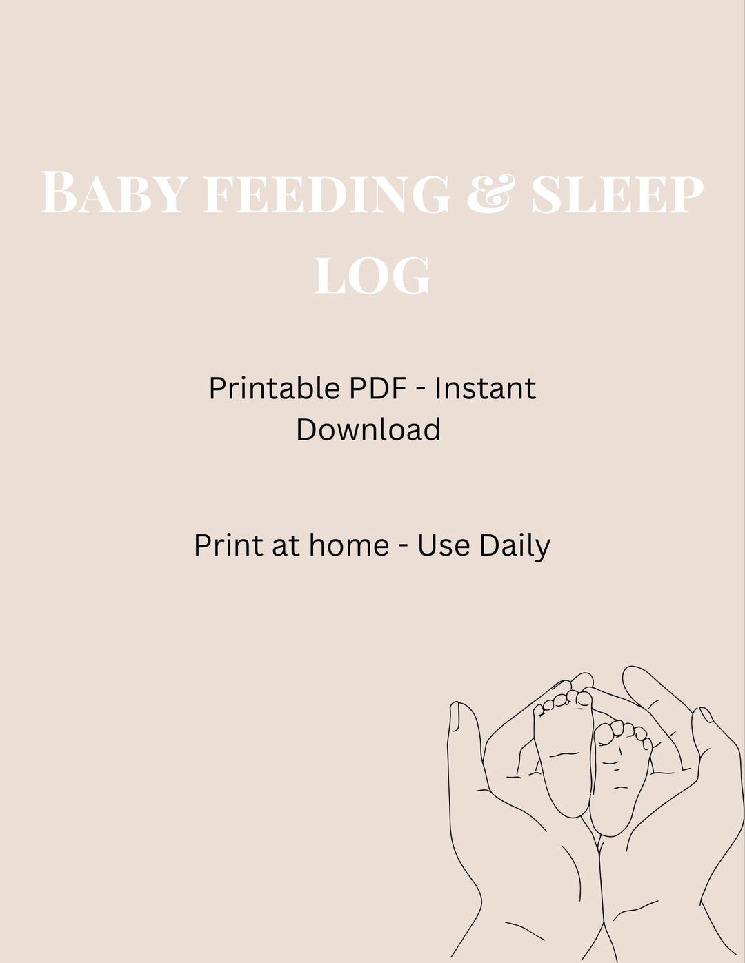 Baby Feeding & Sleep Log Printable | Newborn Feeding Tracker | Baby ...