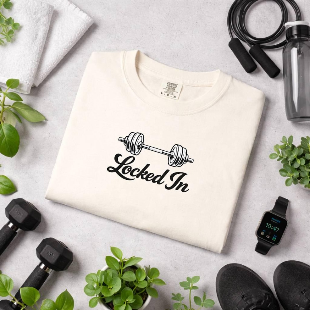 Lock Inbshirt Locked in Gym Shirt, Motivational Workout T-shirt, Oversized Graphic ...