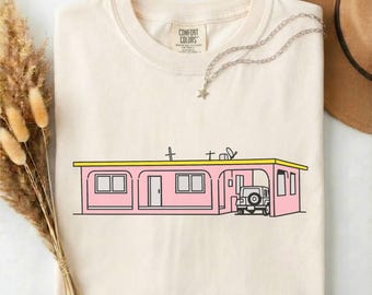 Rosa Porto Rico Casita Shirt, Album inspiriert Grafik T-Shirt, lateinamerikanische Musik Fan Shirt, Retro Island Casita T-Shirt