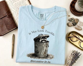 Camiseta divertida de mapache, Retro Comfort Colors 1717, camiseta con meme sarcástico, regalo para amantes de los mapaches