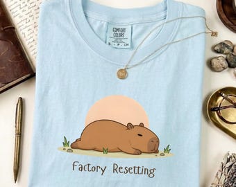 Camiseta Comfort Colors Capybara, camiseta Kawaii Capybara, camiseta con meme Burnout, regalo divertido para amantes de los capibaras