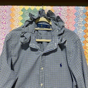 【希少 レア】RALPH LAURENT RUFFLED SHIRTS Vintage Ralph Lauren Cotton Ruffle Shirt - Raleigh Vintage