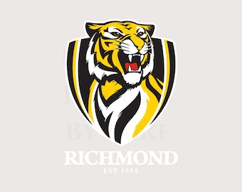 Richmond AFL SVG, Richmond Football Club, Australian League, Aussie Rules, Png Printable, AFL Logo, Cricut Digital Lasercut File
