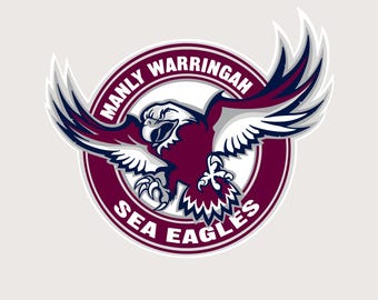 Rugby League SVGs: NRL Sea Eagles, Detailed, National Rugby League, Premiership Team, PNG Cricut File