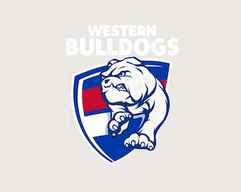 Western Bulldogs SVG, Melbourne Football Club, Australian League, Aussie Rules, Png Printable, AFL Logo, Cricut Digital Lasercut File