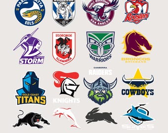 Rugby League SVGs: Custom digital designs for the ultimate footy fan, 16 teams, National Rugby League, Premiership Team, PNG Cricut File