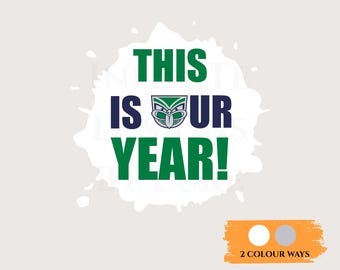 New Zealand Warriors SVG, Up The Wahs, This Is Our Year, Sports Championships, NRL, National Rugby League, Warriors Flag, PNG Cricut File