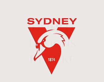 Sydney Swans SVG, Sydney Football Club, Australian League, Aussie Rules, Png Printable, AFL Logo, Cricut Digital Lasercut File