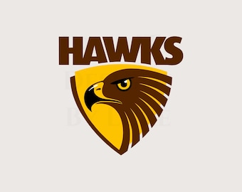 Hawthorn Hawks SVG, Melbourne Football Club, Australian Football League, Aussie Rules, PNG Printable, Cricut Digital Lasercut File