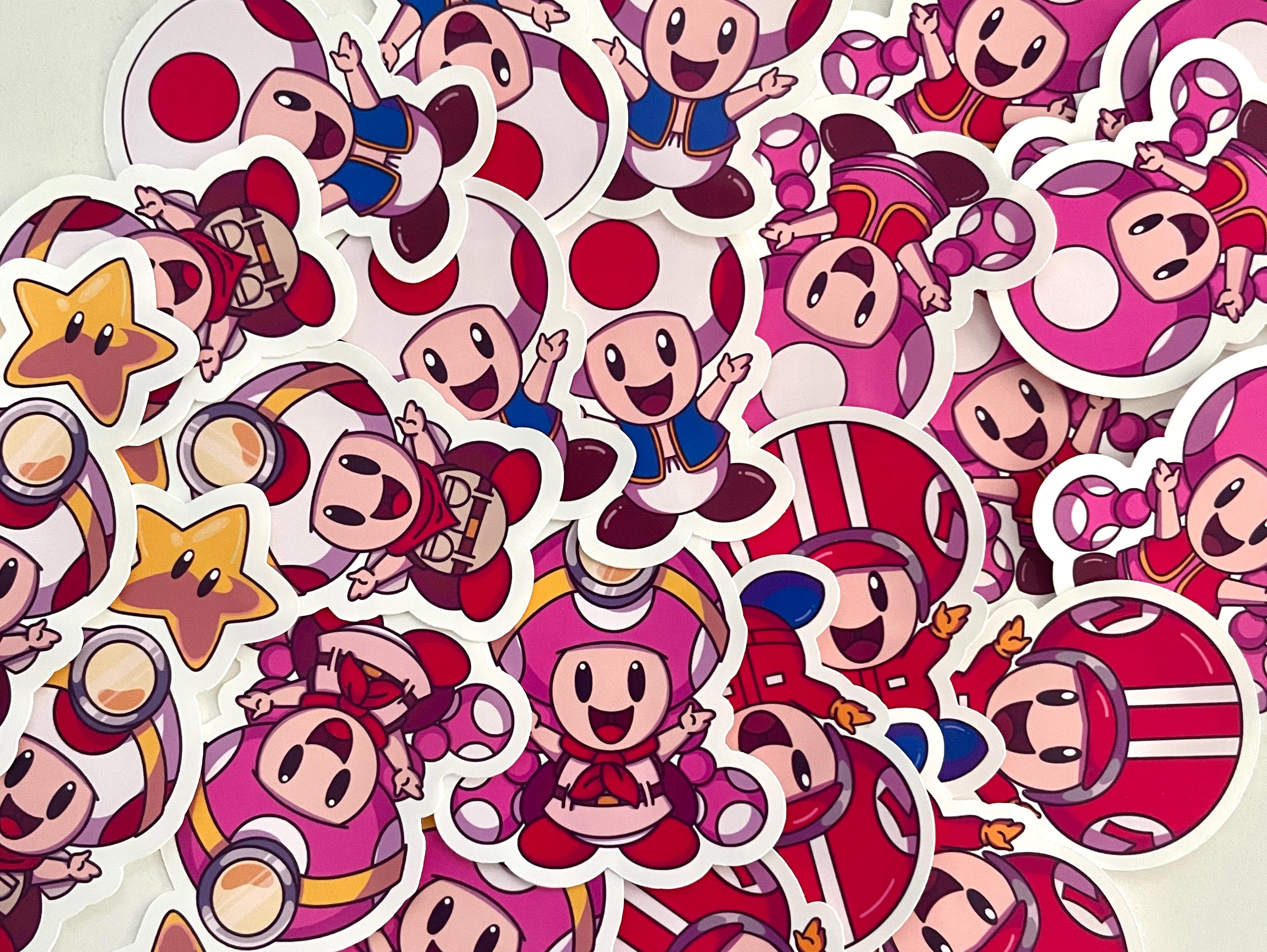 Toad Crying Sticker Toad and Toadette Stickers/us ONLY - Etsy